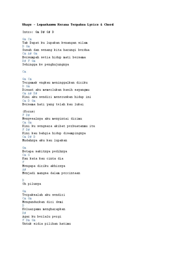 Ukays - Lepaskanmu Kerana Terpaksa | PDF