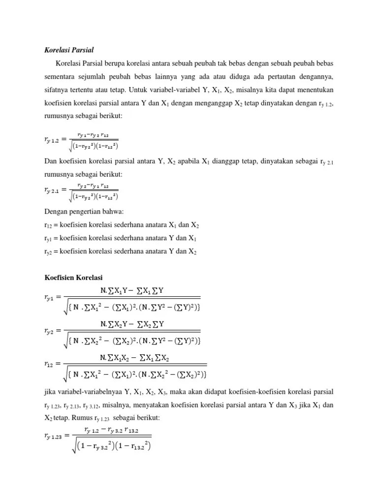 Korelasi Parsial | PDF