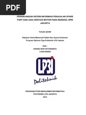 Contoh Tugas Akhir LP3I | PDF