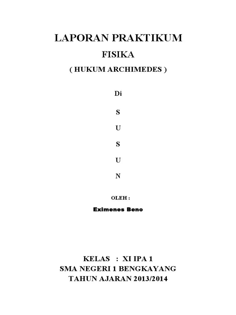 Laporan Praktikum Fisika (Hukum Archimedes) | PDF