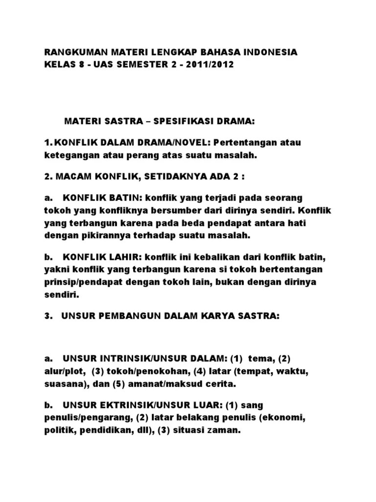 Bahan Ajar Bahasa Indonesia Kelas 8 Semester Ganjil
