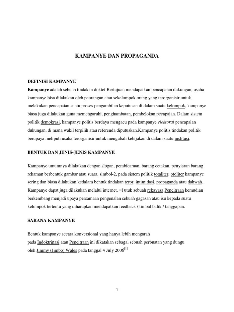Kampanye &amp; Propaganda | PDF