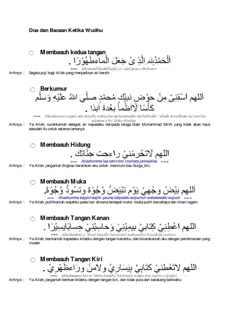 Kumpulan Doa Terlengkap 💕: Bacaan Doa Wudhu Lengkap Pdf