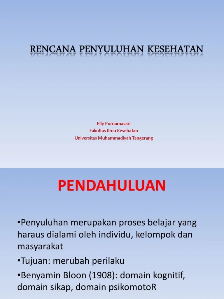 Rencana Penyuluhan Kesehatan | PDF