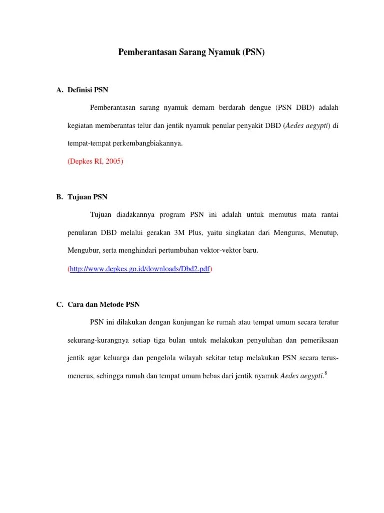 Pemberantasan Sarang Nyamuk | PDF