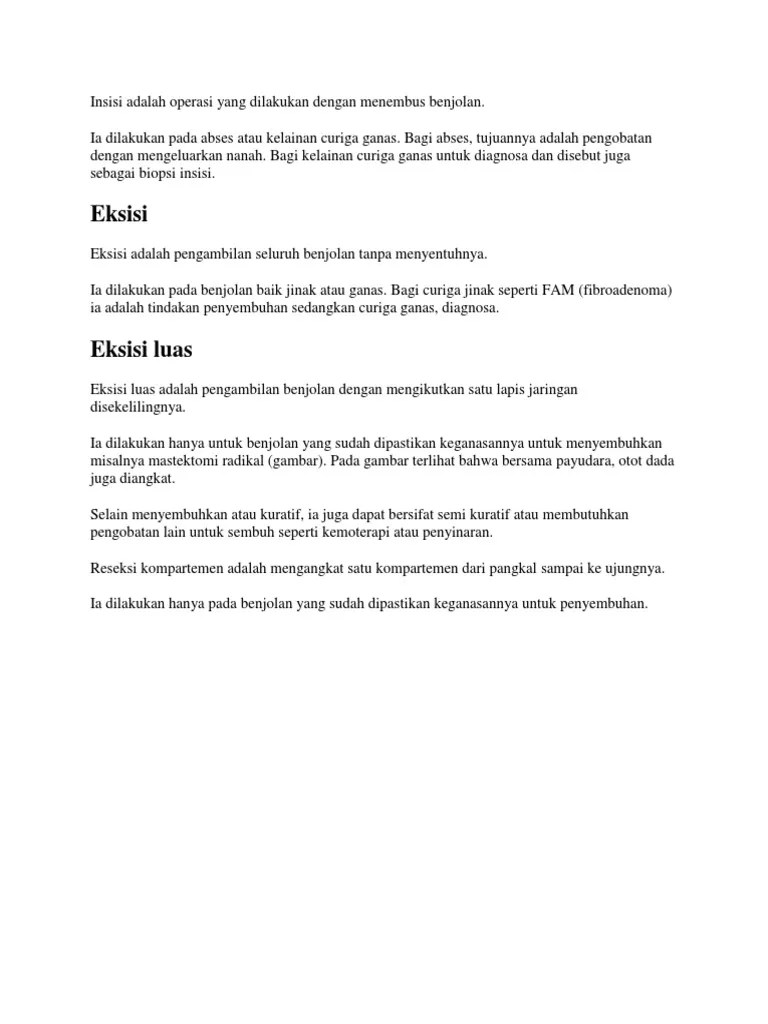 Insisi, Eksisi, Reseksi | PDF