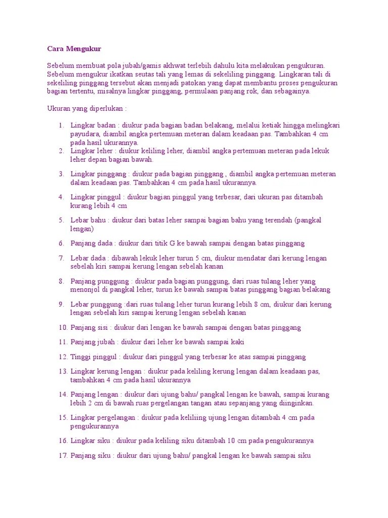 Cara Mengukur | PDF