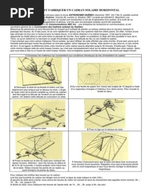 Fabriquer Cadran Solaire | PDF | Heure | Boussole