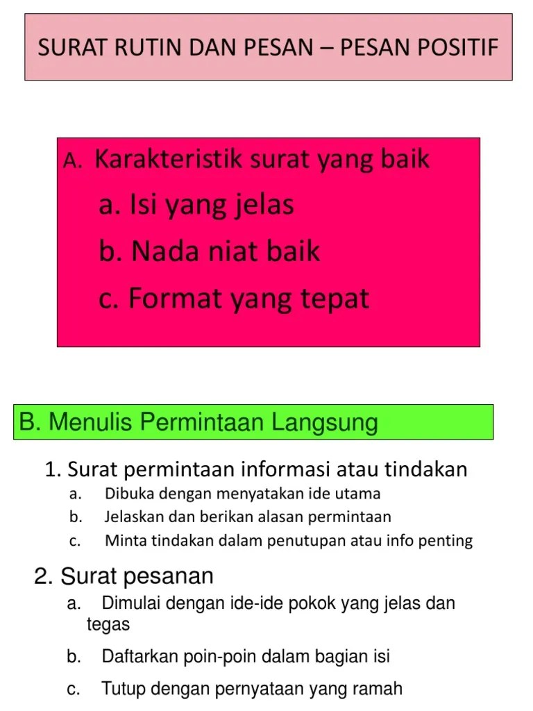 Surat Rutn Dan Pesan Positif | PDF