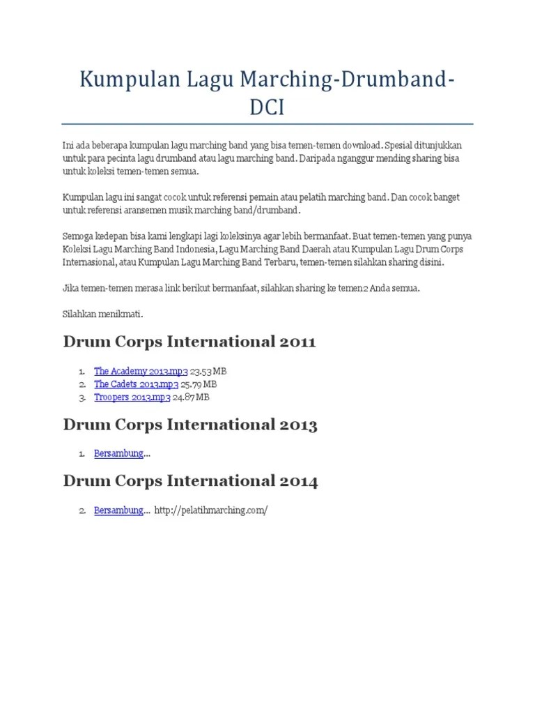 Kumpulan Lagu Marching | PDF