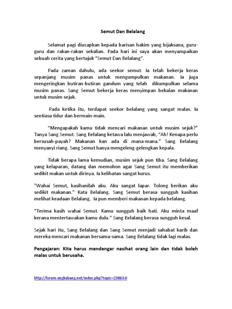 Semut Dan Belalang | PDF