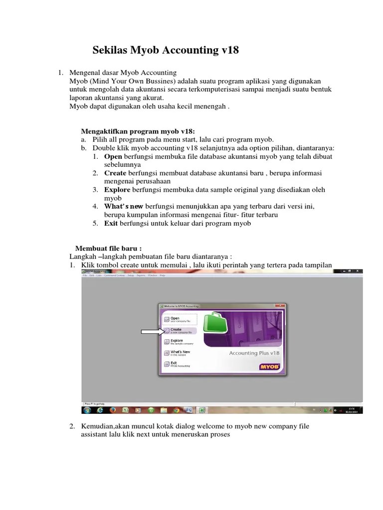 Sekilas Myob Accounting v18 1