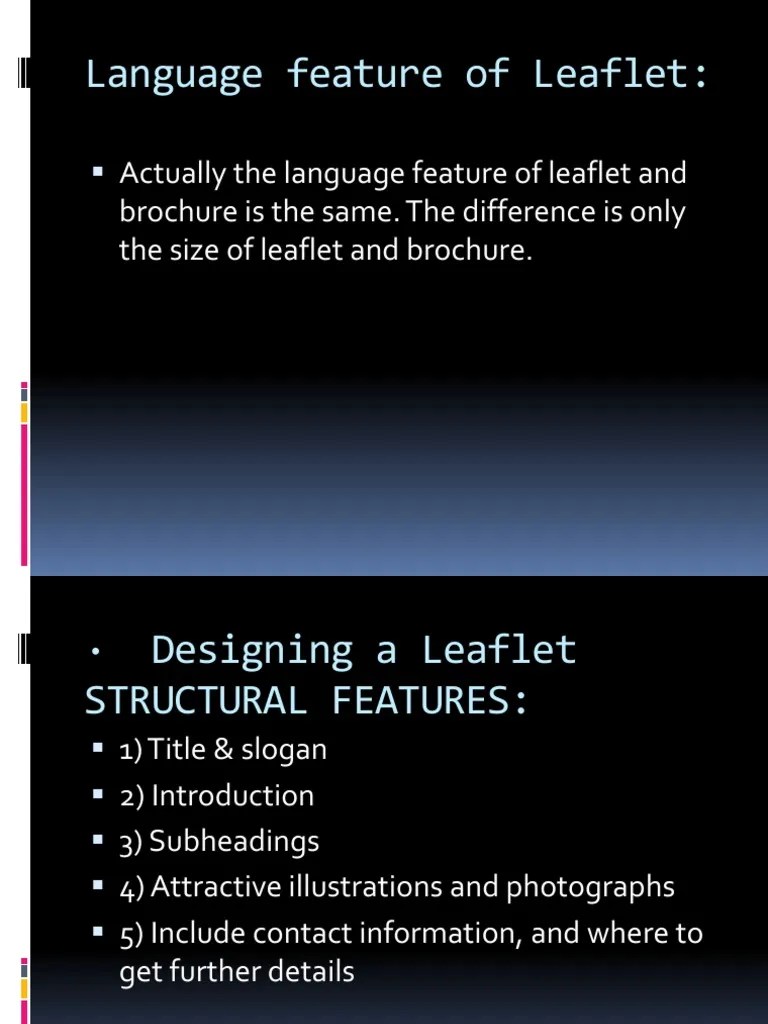 Language Feature of Leaflet | PDF | Cognitive Science | Linguistic  Morphology