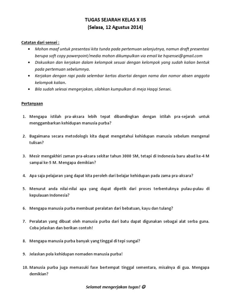 Soal Dan Jawaban Sejarah Nasional X IIS | PDF