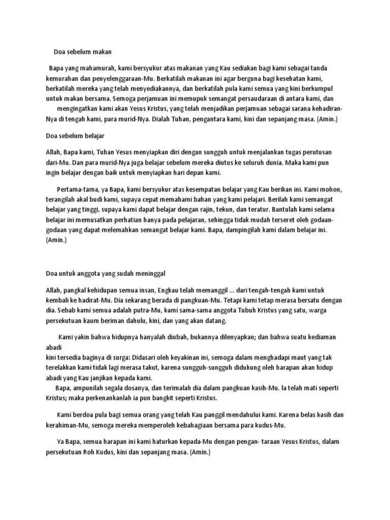 Doa Sebelum Makan | PDF