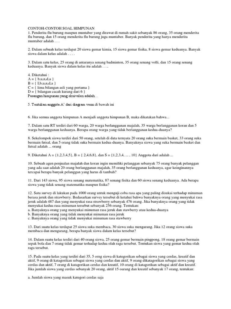 Soal Himpunan | PDF