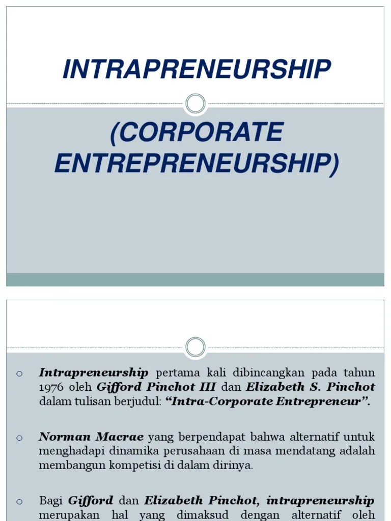 B.D.43 Intrapreneurship | PDF