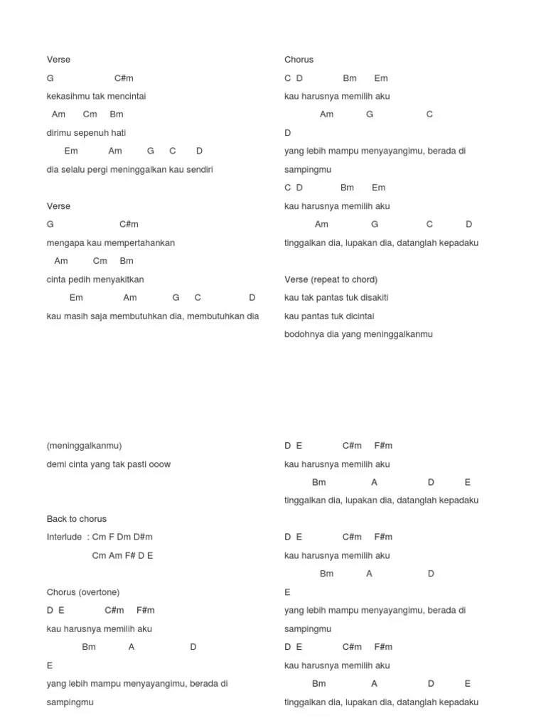 Lirik Lagu Terry | PDF