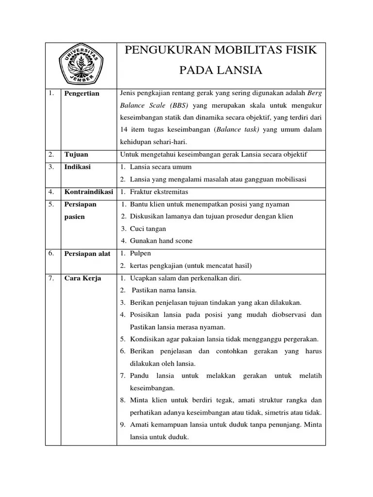 Sop Pengukuran Kekuatan Otot | PDF