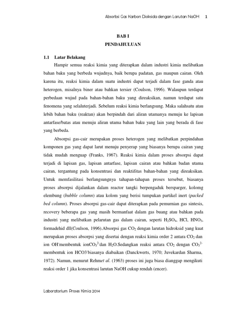 Absorbsi Co2 Dengan Larutan Naoh Perbaikan | PDF