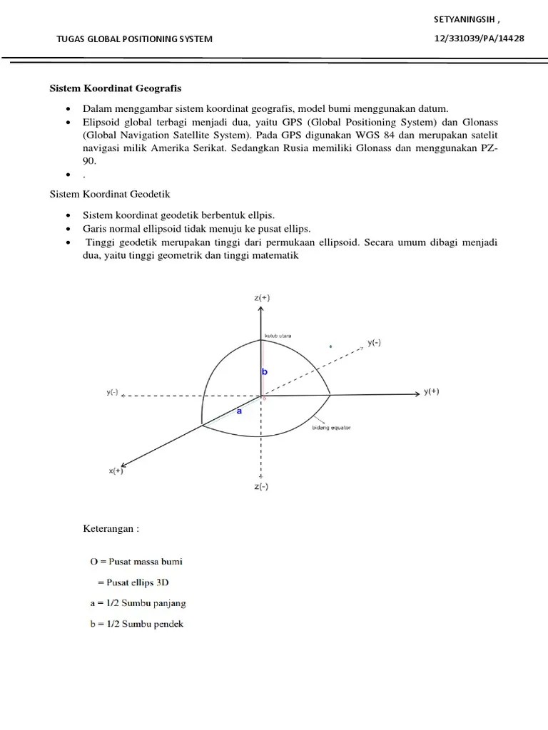Sistem Koordinat Geografis | PDF