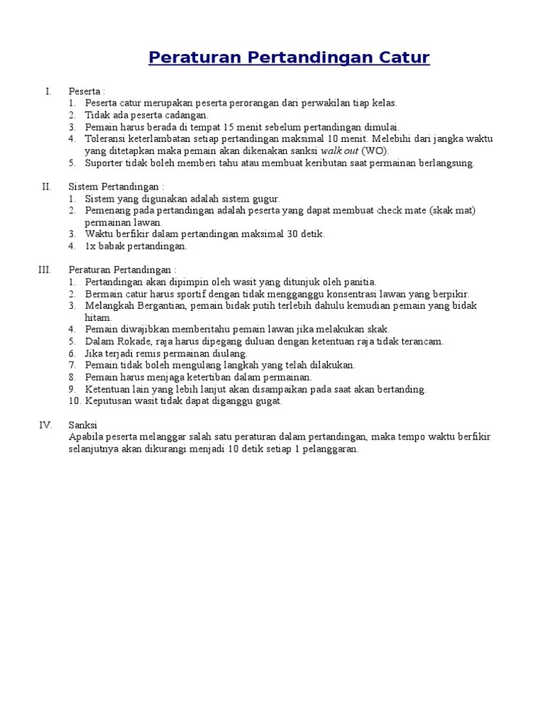 Peraturan Catur | PDF