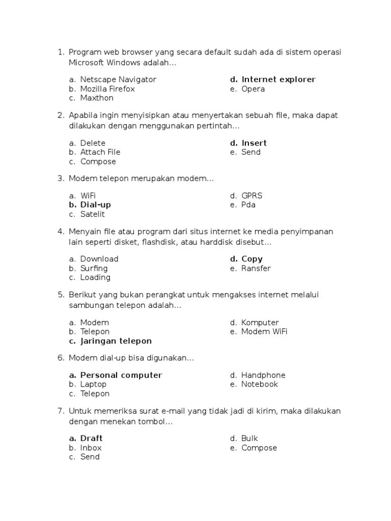 Program Web Browser Yang Secara Default Sudah Ada Di Sistem Operasi  Microsoft Windows Adalah | PDF