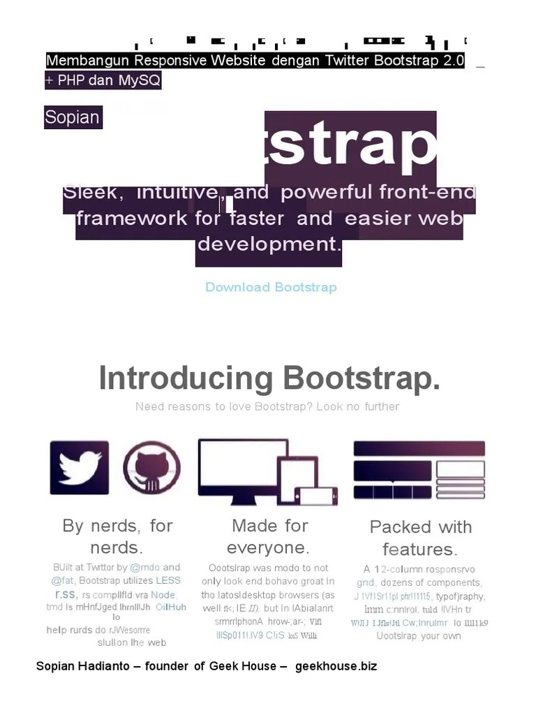 Membangun Responsive Website Dengan Twitter Bootstrap 2 | PDF