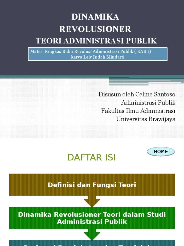 Dinamika Revolusioner Teori Administrasi Publik | PDF