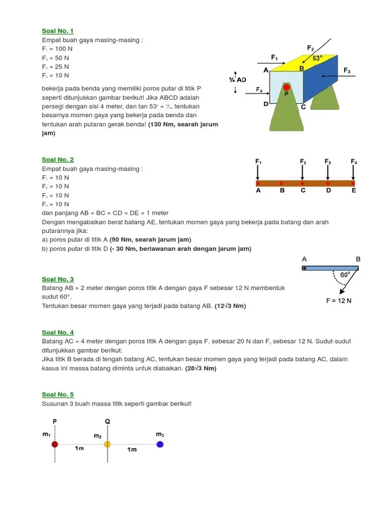 Momen Inersia Dan Torsi PDF | PDF