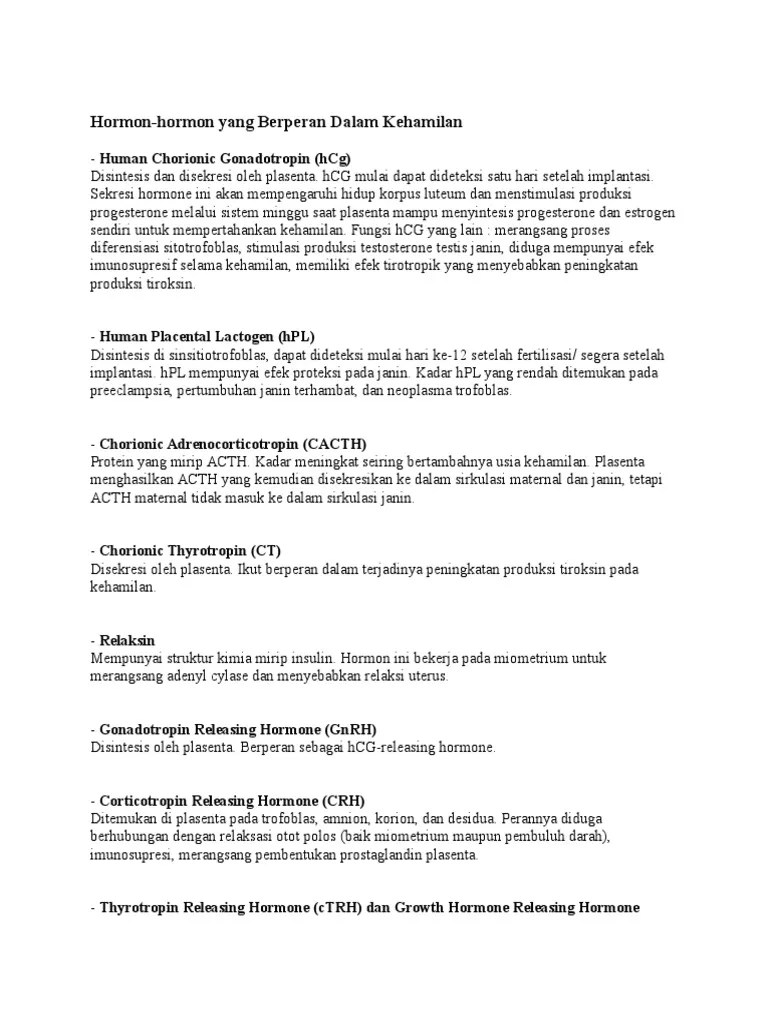 Hormon Kehamilan | PDF