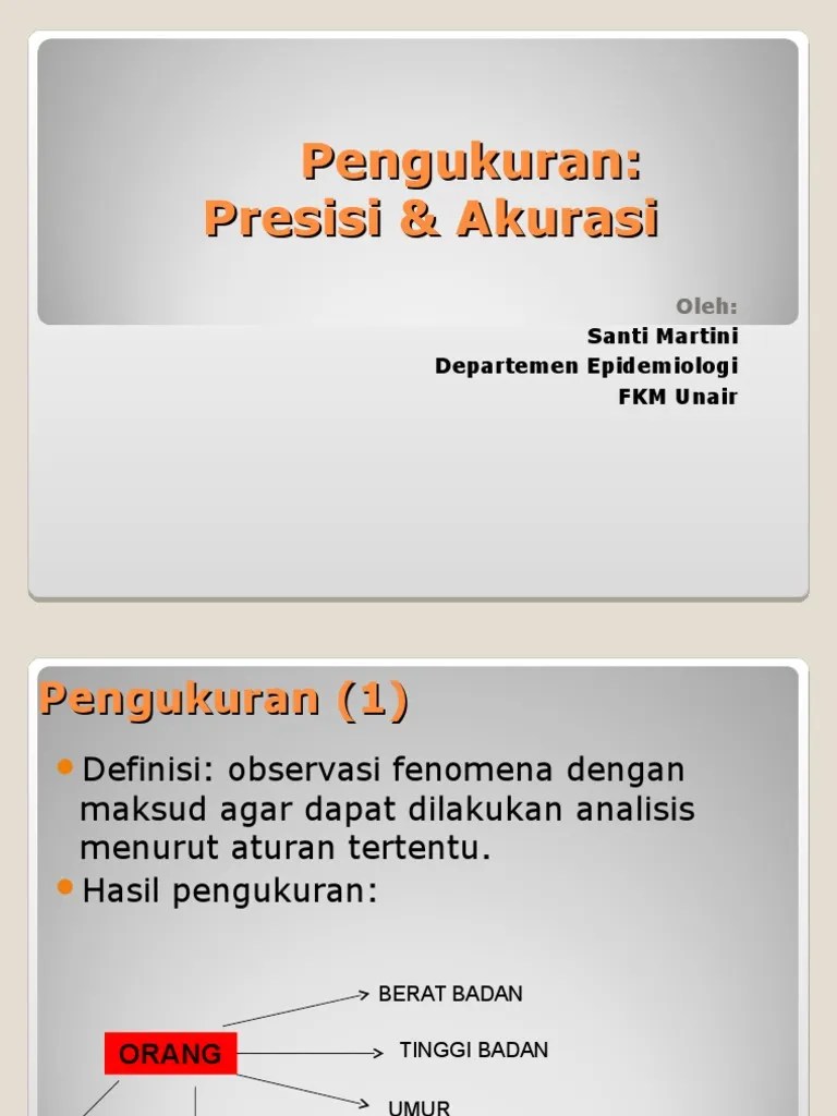 Pengukuran - Presisi &amp; Akurasi | PDF