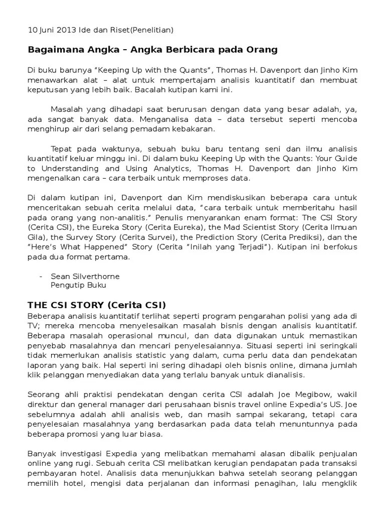 How Numbers Talk To People (Indonesia) | PDF