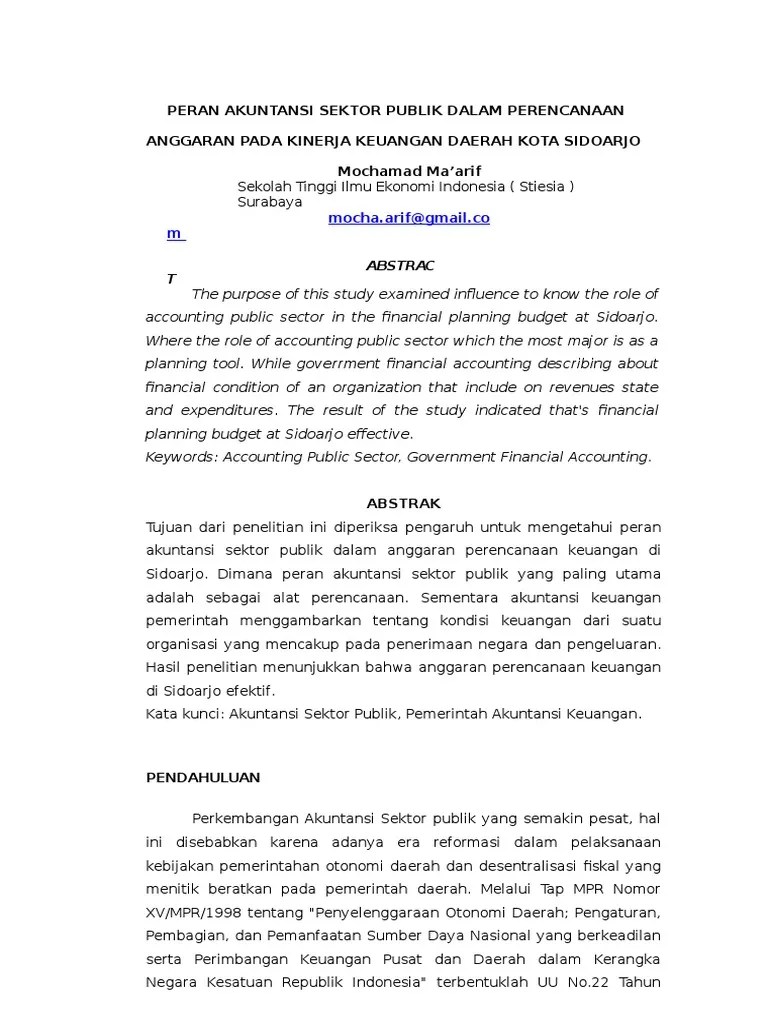 Anggaran Dan Kinerja Pemkab Sidoarjo | PDF