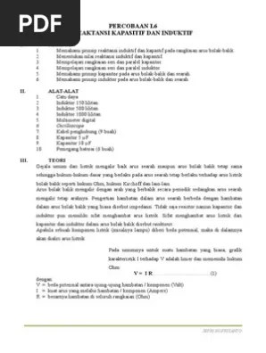 L6 - Reaktansi Kapsitif Dan Reaktansi Induktif | PDF
