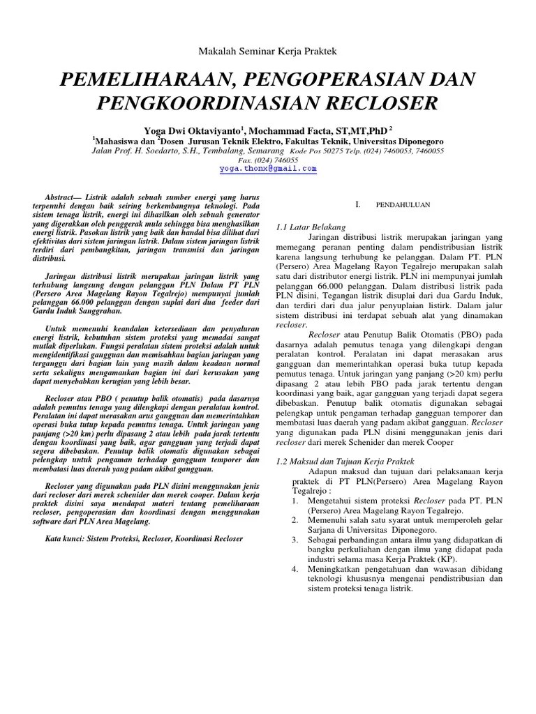 PBO (Recloser) | PDF