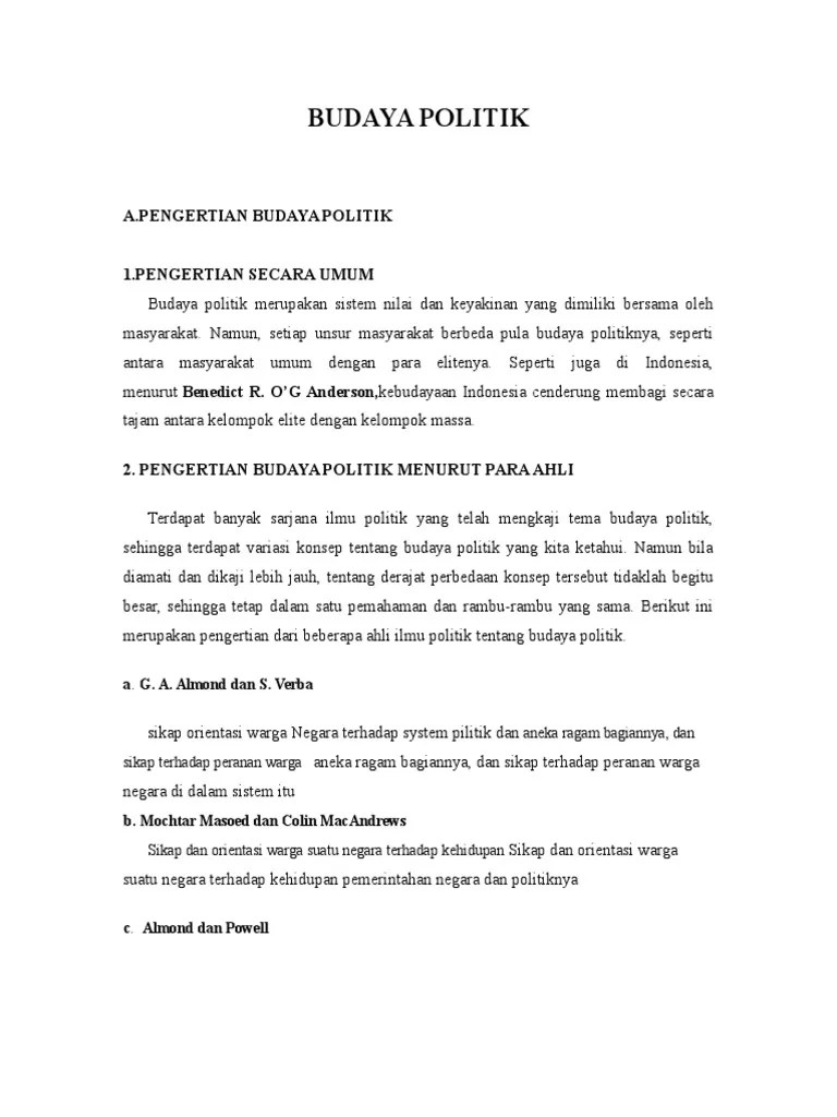 103 Makalah Budaya Politik