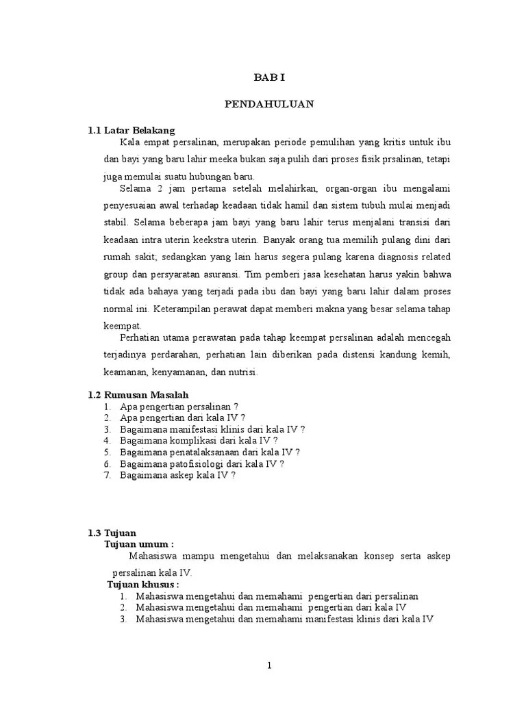 Askep Persalinan Kala 4 | PDF