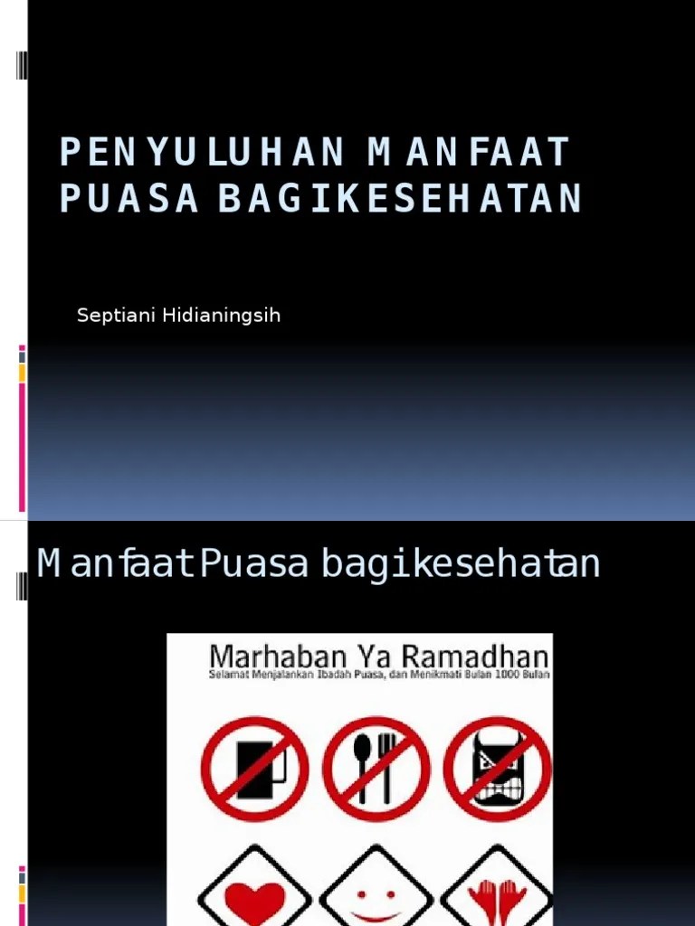Penyuluhan Manfaat Puasa Bagi Kesehatan | PDF
