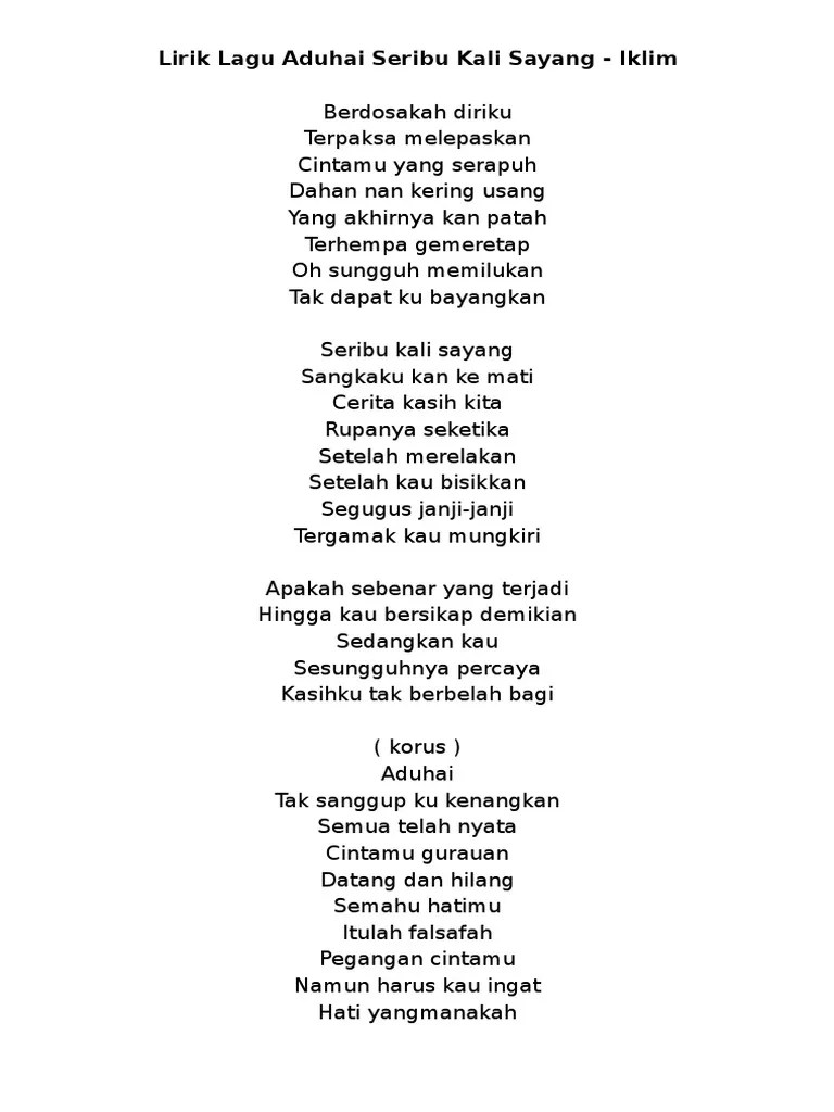 Aduhai Seribu Kali Sayang | PDF