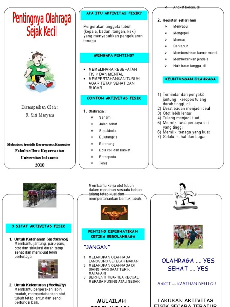 Leaflet Olahraga | PDF