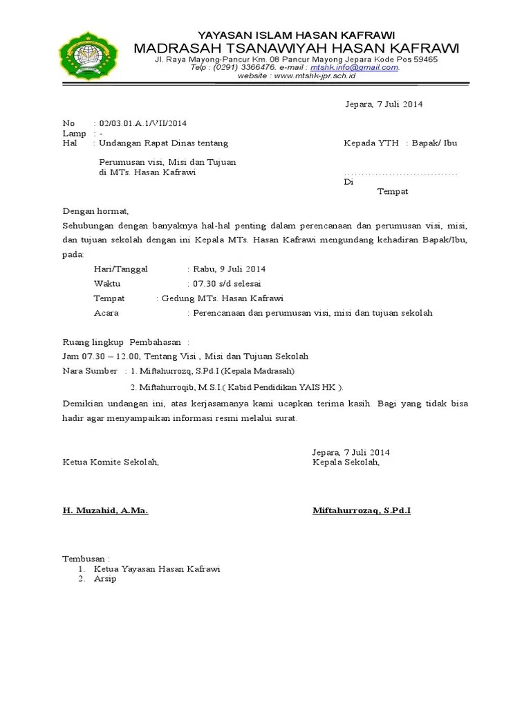 Berita Acara Penyusunan VISI, MISI Dan TUJUAN | PDF