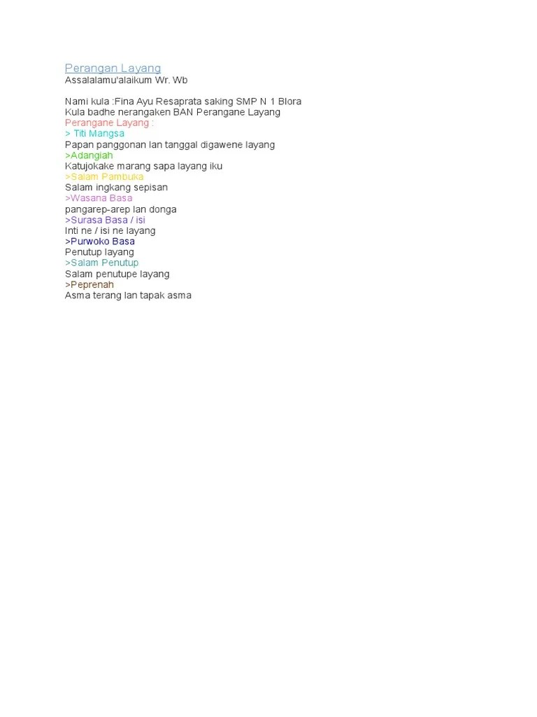 Perangan Layang | PDF