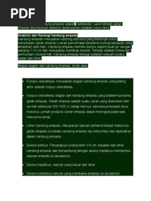 Nama Lain Dari Kandung Empedu Adalah | PDF