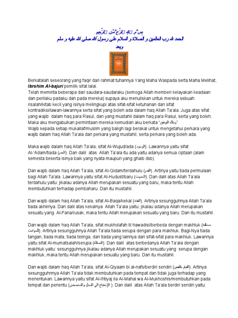 Terjemah Matan Kitab Tijan Ad-Darori | PDF