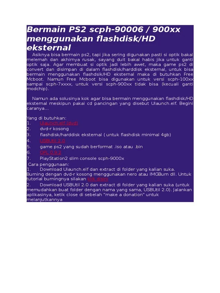 Cara Bermain PS2 SCPH | PDF