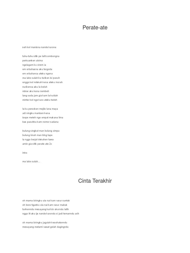 Lirik Lagu Karo Nikah | PDF