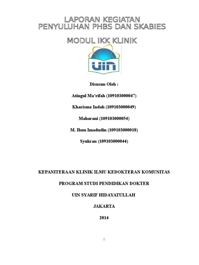 Laporan Penyuluhan PHBS Dan Skabies Pesantren Darul Hikmah | PDF