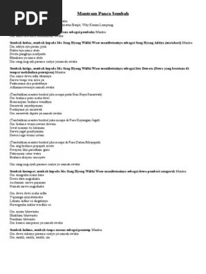 Mantram Panca Sembah | PDF