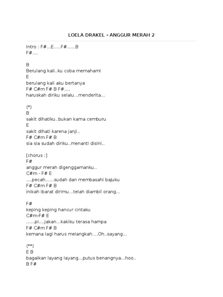 Chord Karena Cemburu Chordtela